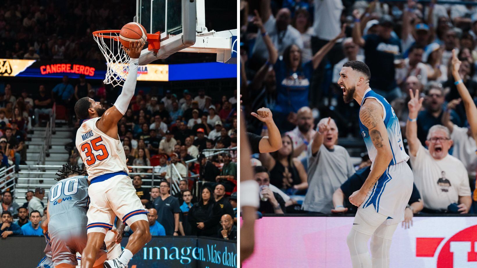 Los Cangrejeros de Santurce se enfrentan a los Vaqueros de Bayamón.