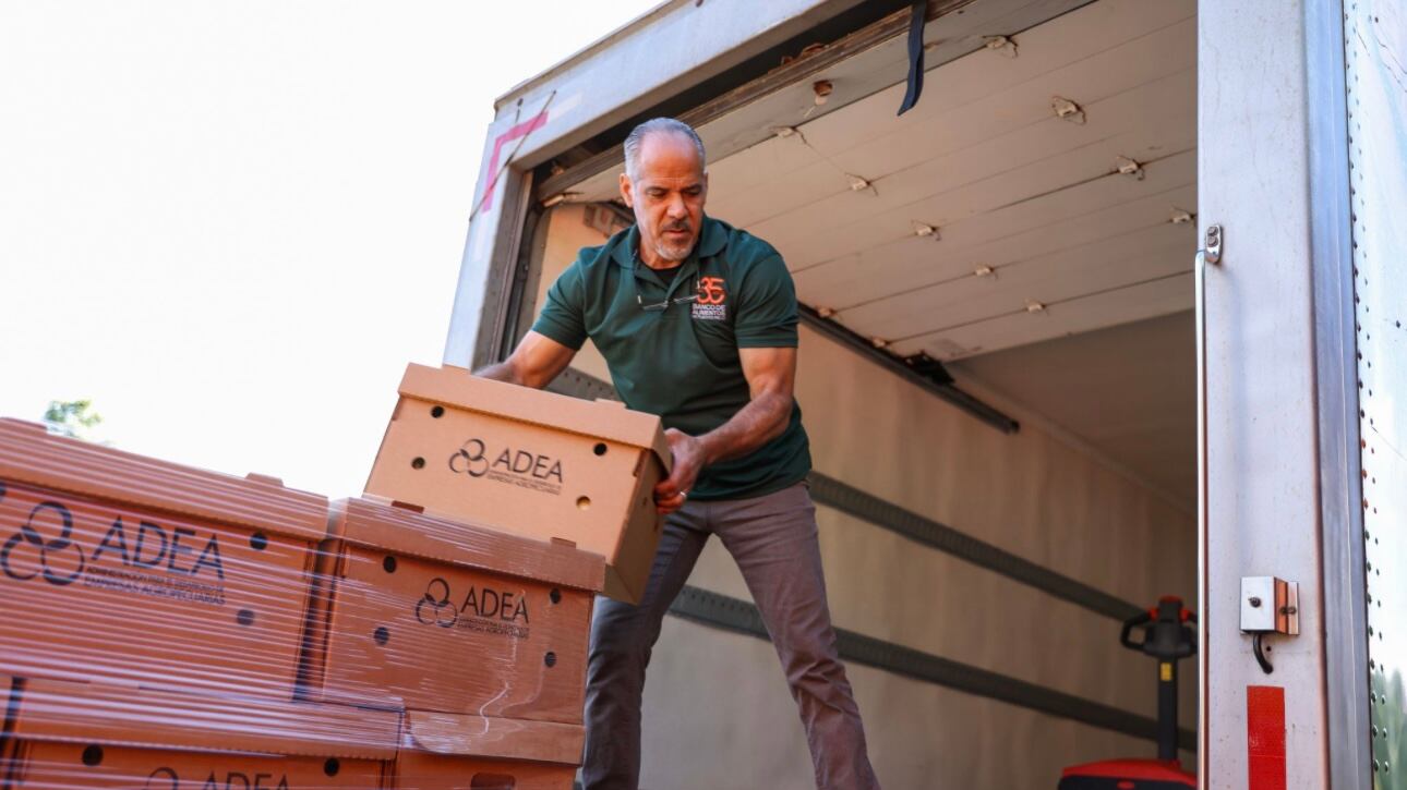 Entregan 950 cajas de alimentos con productos agrícolas