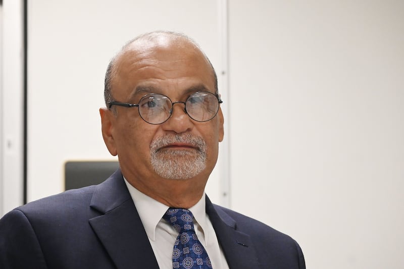 El fiscal Orlando Velázquez . Selección de Jurado del caso de Elvia Cabrera.