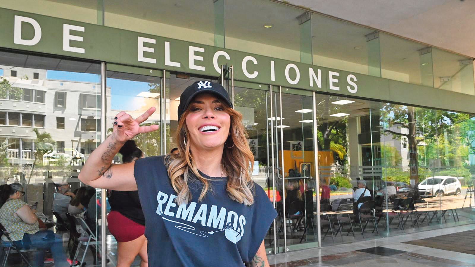 Kanny García frente a la Comisión Estatal de Elecciones
