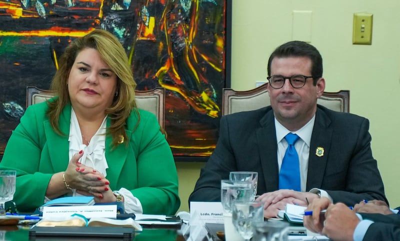 La gobernadora de Puerto Rico, Jenniffer González Colón, y Francisco Domenech, secretario de la Gobernación.
Foto suministrada