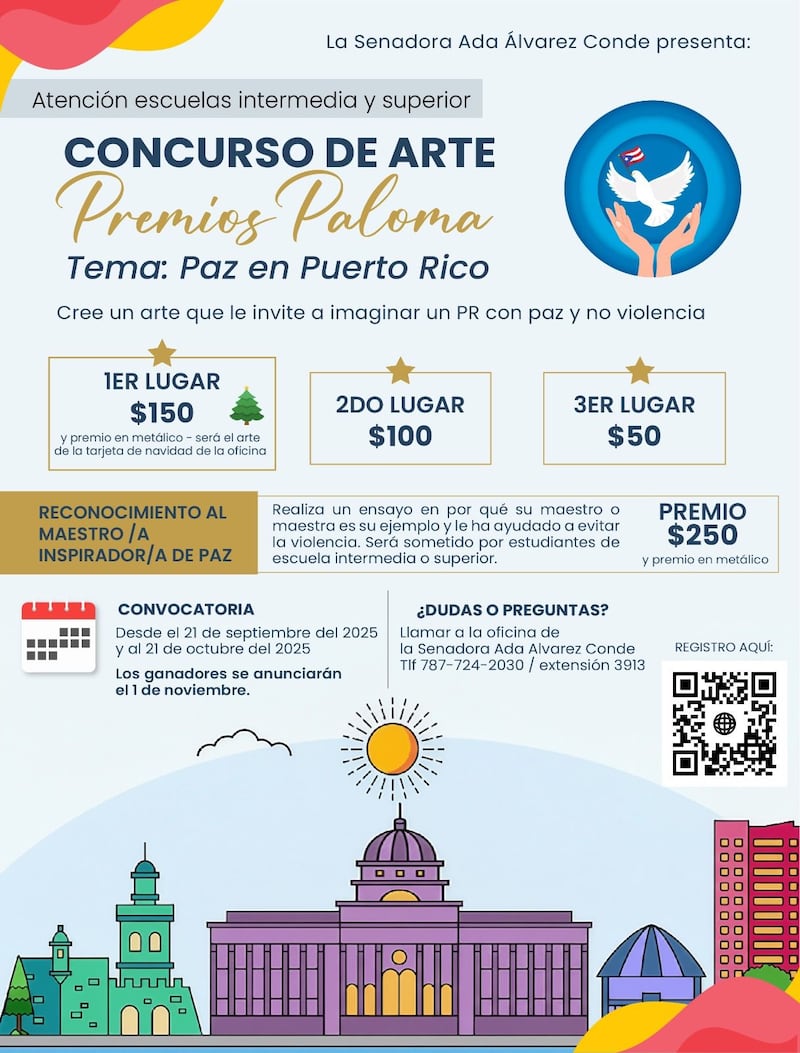 Lanzan concurso de arte “Premios Paloma” para promover la paz