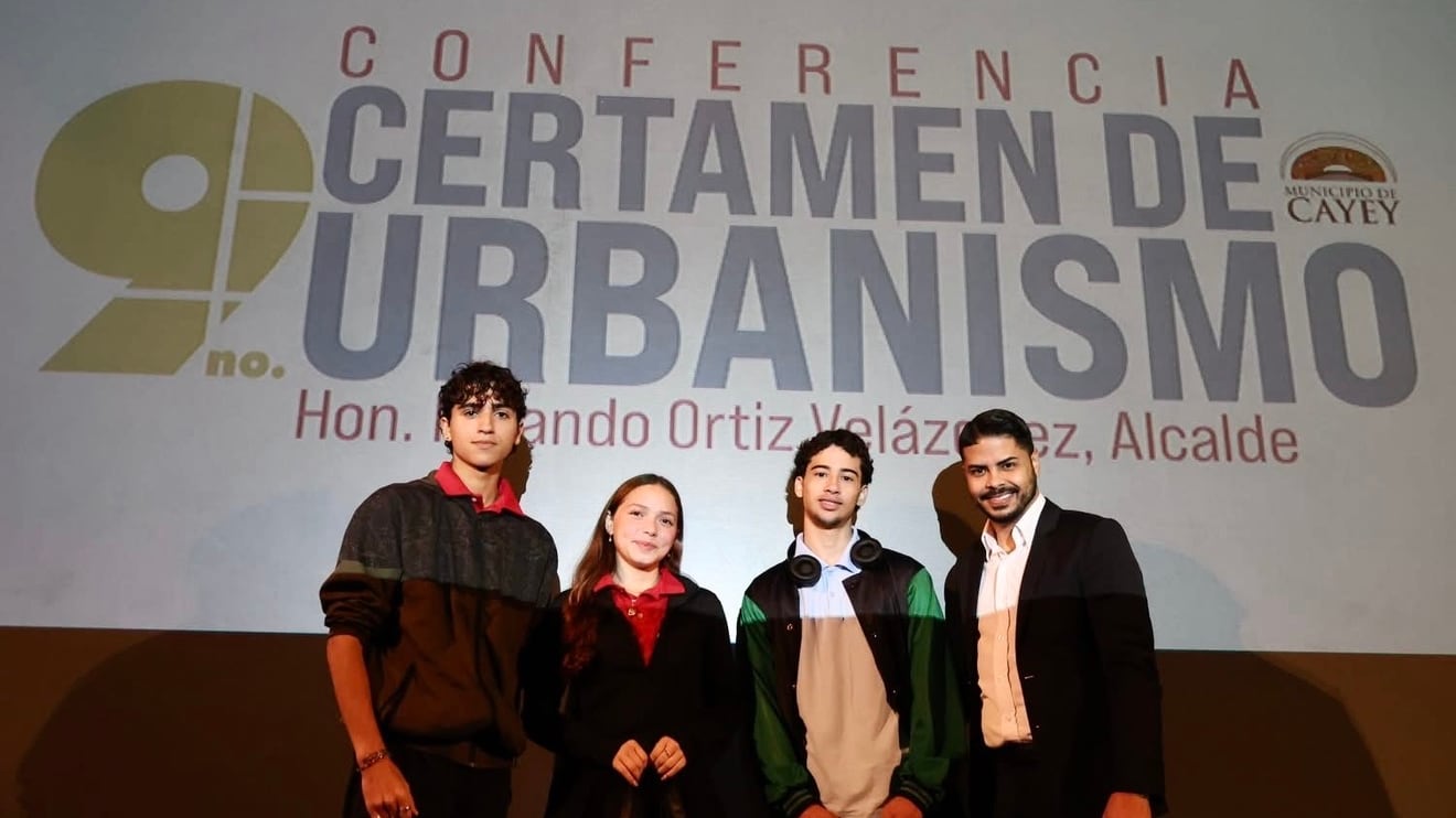 Estudiantes de Cayey participan del certamen ‘Parque Urbano: Movilidad Sostenible’.