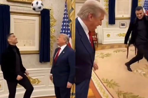 Donald Trump presume video jugando futbol junto a Cristiano Ronaldo