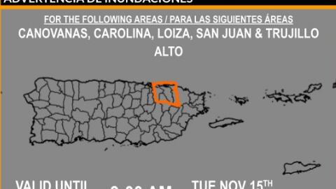 Advertencia de inundaciones.