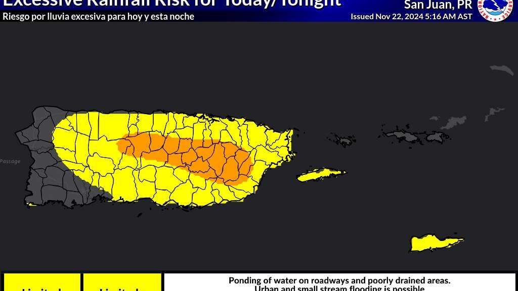 Riesgo por lluvia excesiva.