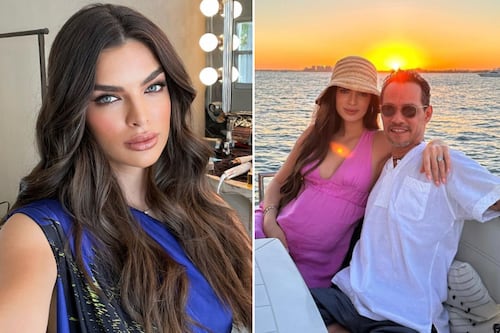 El impresionante árbol de Navidad de Marc Anthony y Nadia Ferreira