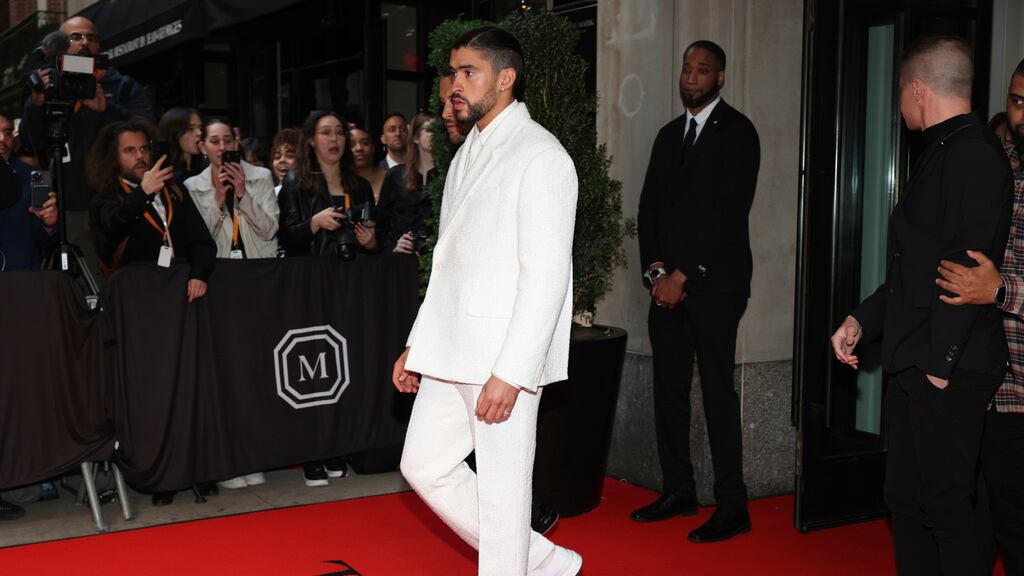 Bad Bunny en el Met Gala. Foto AP