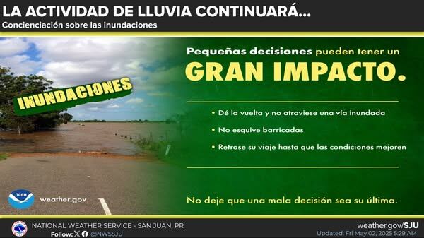 Siguen las lluvias intensas.