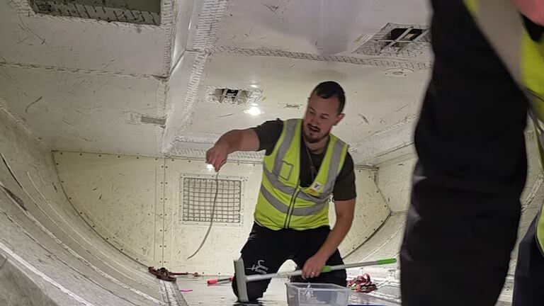 ¡Insólito! Una serpiente fue encontrada en un avión con pasajeros a bordo en Australia - Fuente: @ReporteYa