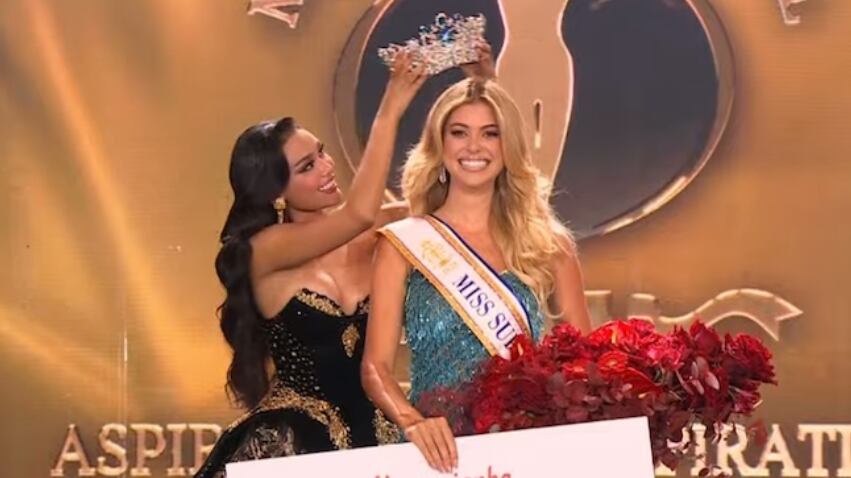 Eduarda Braum fue coronada por Harashta Haifa Zarah, Miss Supranational 2024.