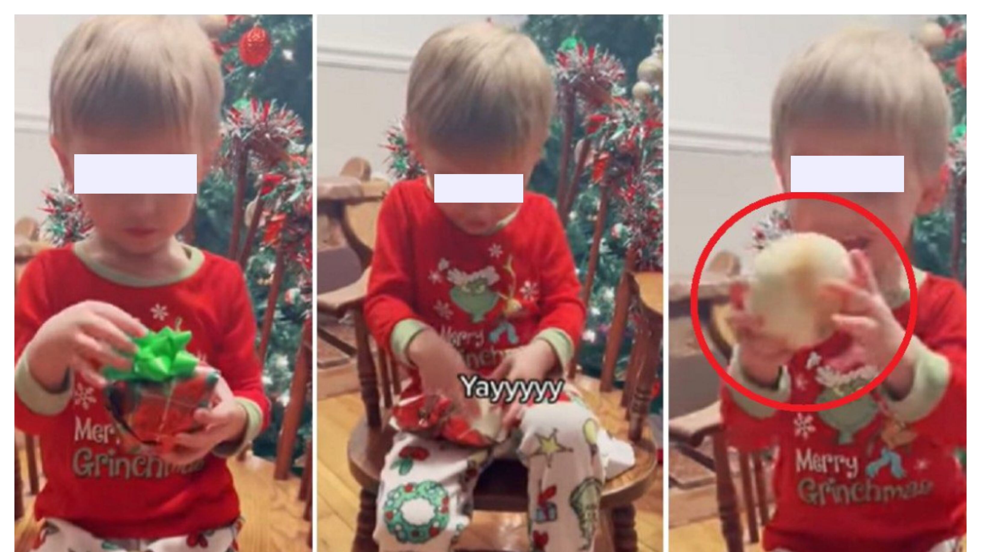 El menor se emocionó por su regalo navideño. (Especial)