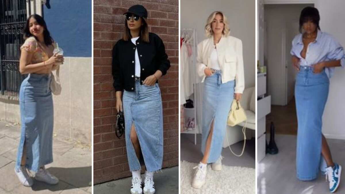 ¿Adiós a los jeans? Las faldas de mezclilla con tenis serán tendencia en 2024, así es como debes usarlas