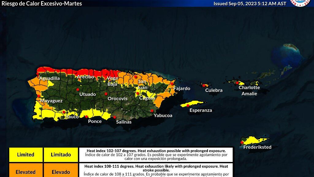 Advertencia de calor.
