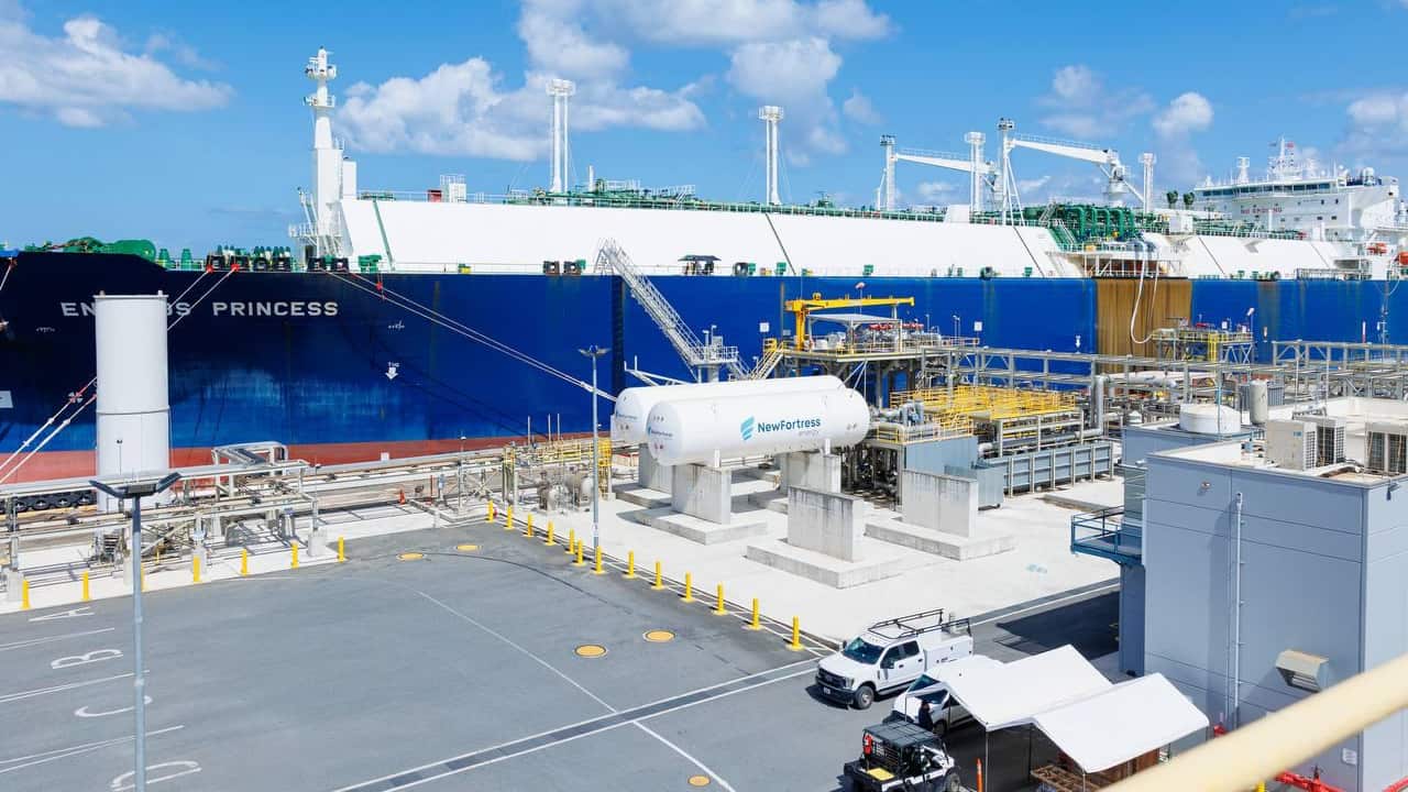 Instalaciones de New Fortress Energy (NFE) en los muelles de Puerto Nuevo, en la bahía de San Juan.
