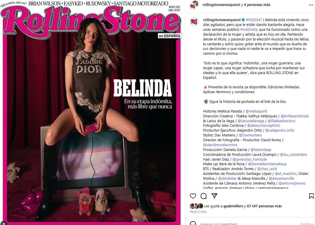 Belinda sorprende con su belleza y sus triunfos