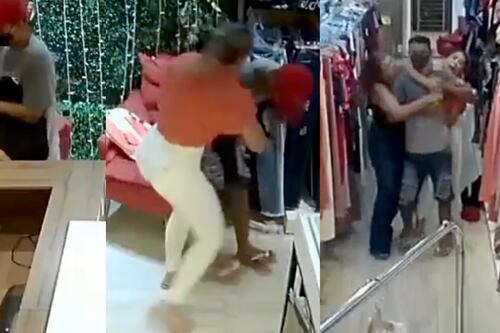 Empleadas de tienda le hacen frente y agarran a hombre que entró a robar