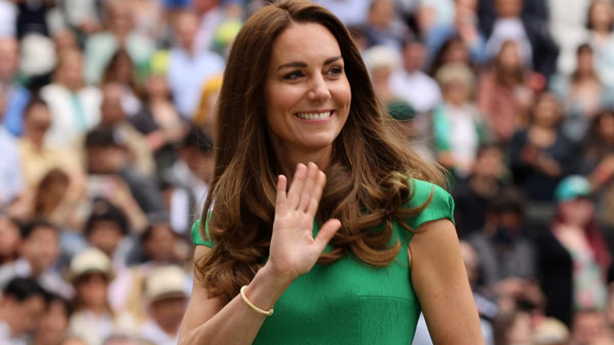 Kate Middleton presumió su larga cabellera rubia.