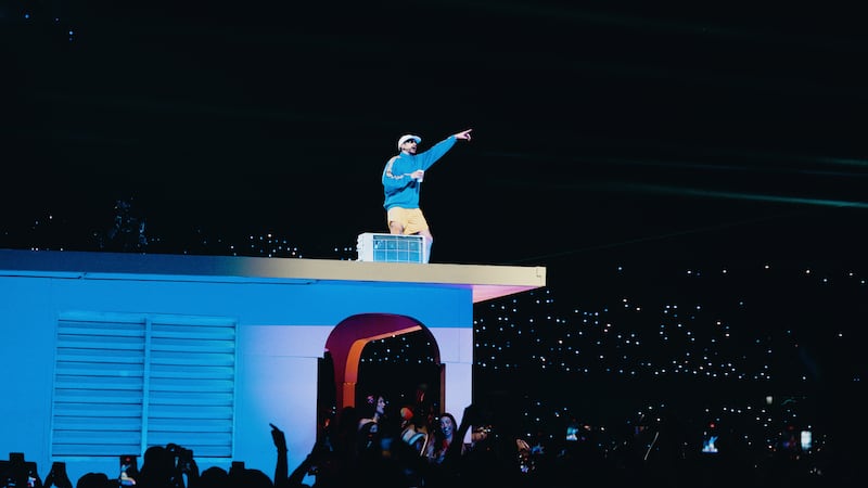 Bad Bunny primera noche de concierto en Medellín 2026.