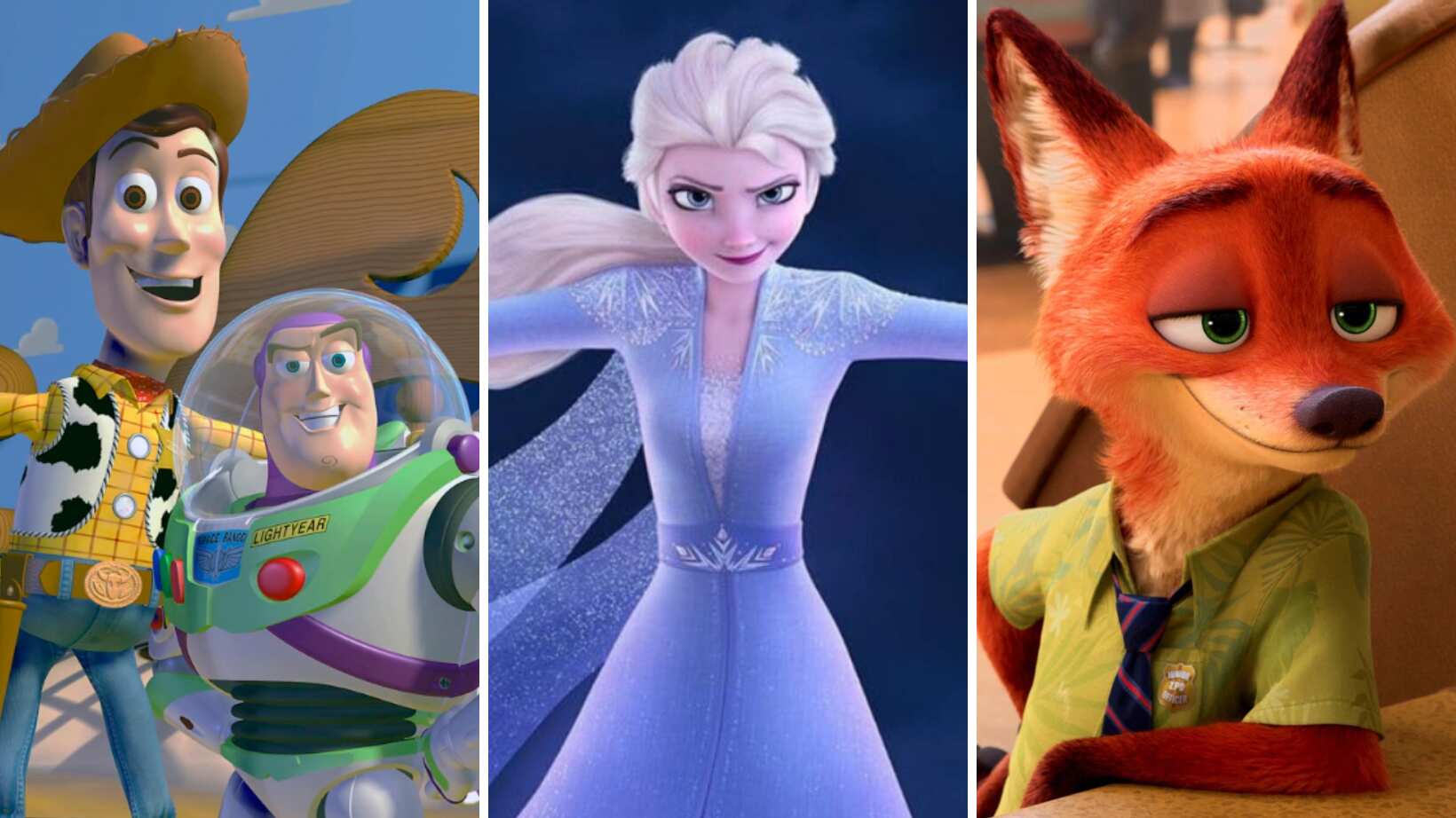 Toy Story, Frozen y Zootopia