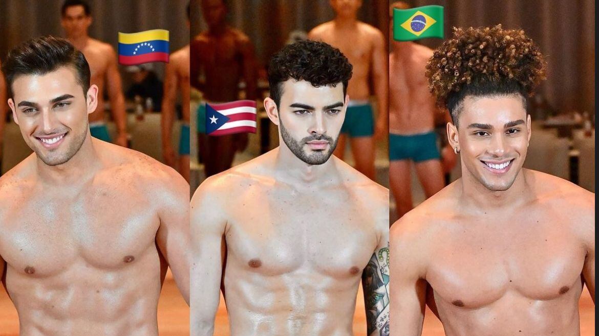 Latinos en el certamen Manhunt International 2024.