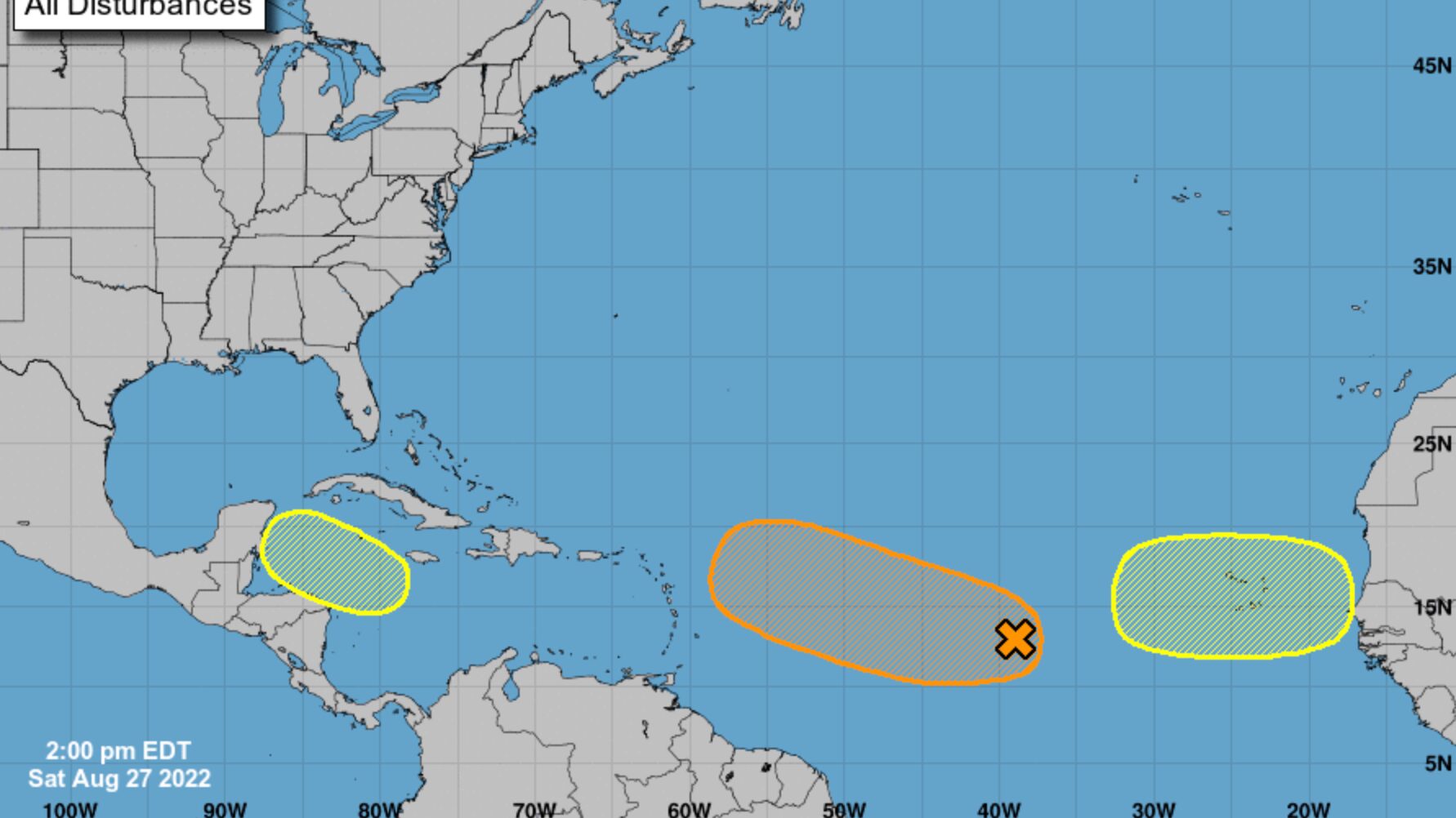 Sistemas en el Océano Atlántico