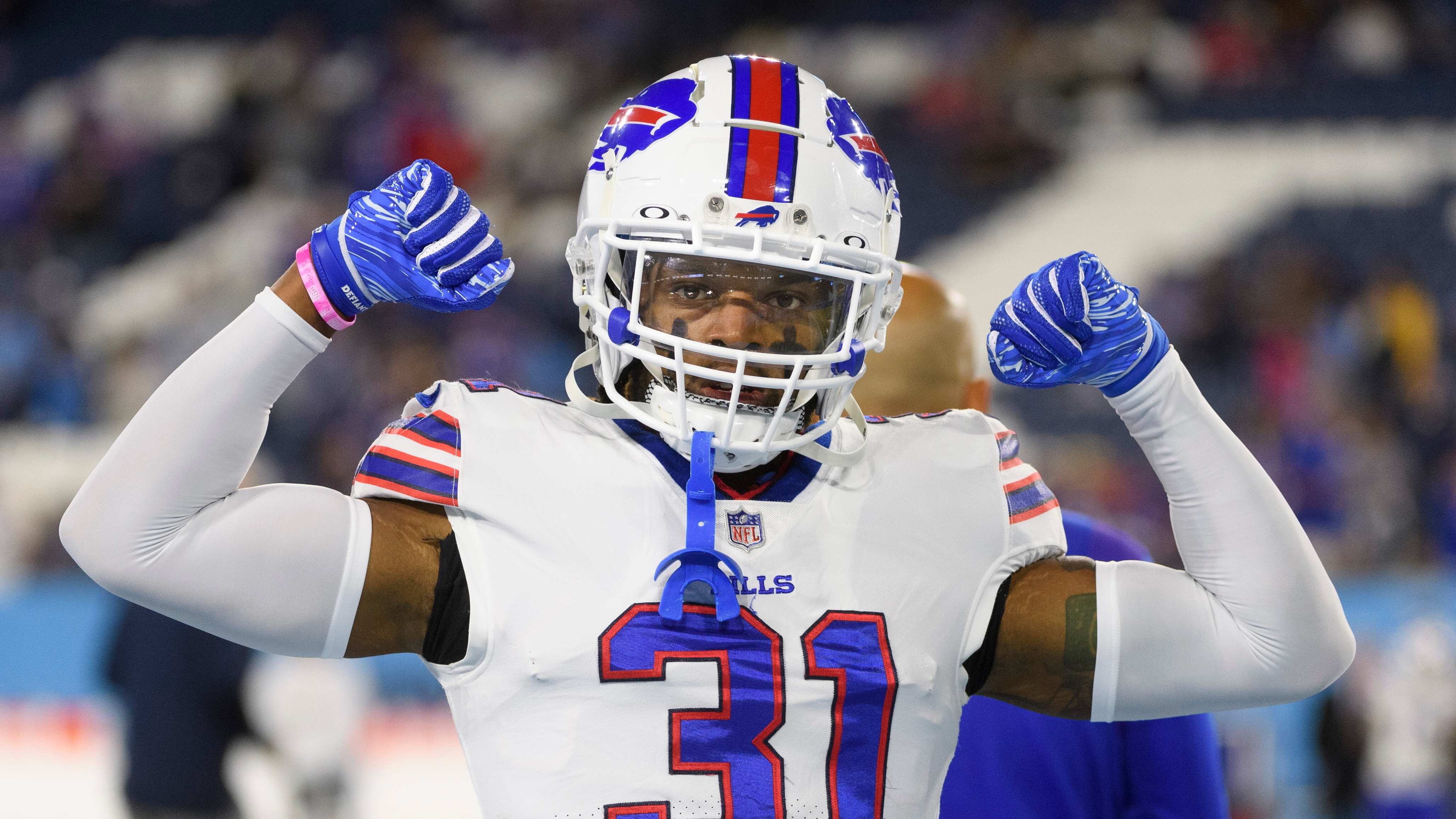 Damar Hamlin, safety de los Bills de Buffalo.