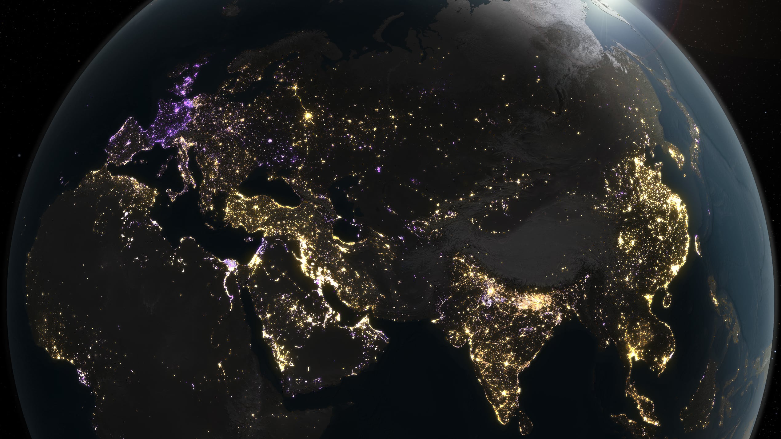 Las emisiones de luz artificial nocturnas han subido un 16 % en apenas nueve años, por encima del crecimiento de la población global