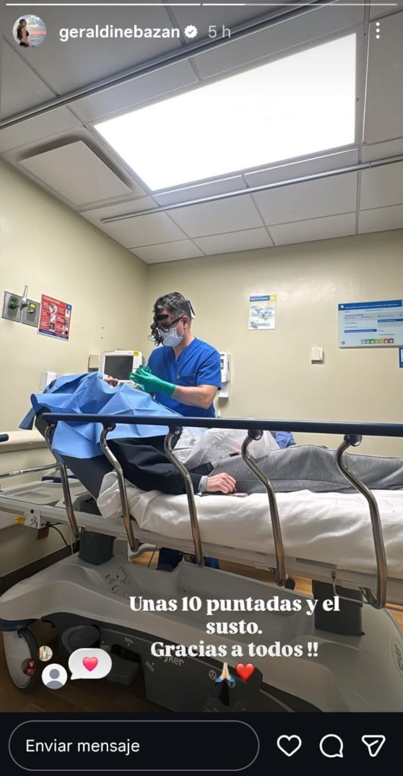 Hija de Geraldine Bazán en urgencias