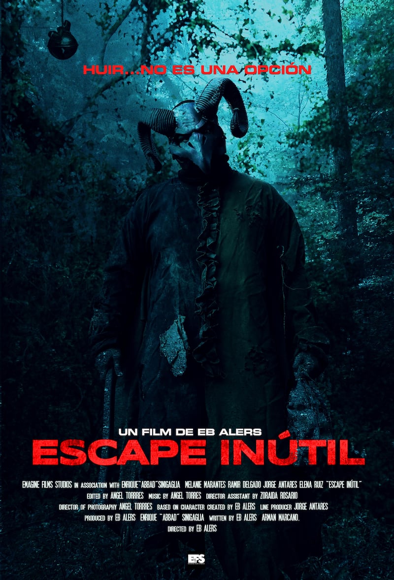 Afiche de la película puertorriqueña de suspenso ‘Escape Inútil’.