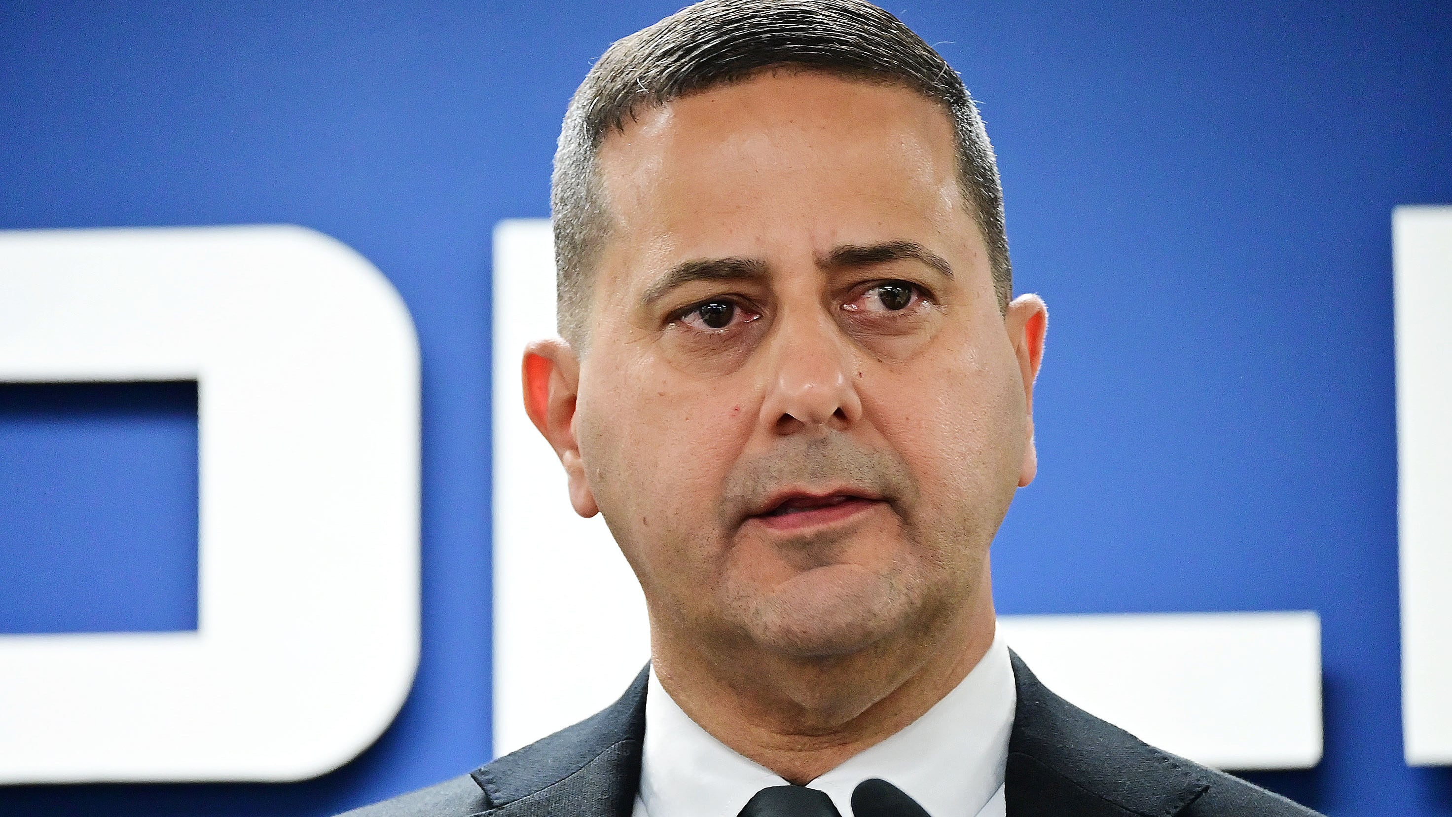 El secretario de Corrección, Francisco Antonio Quiñones Rivera. Conferencia de Prensa de la Policía. sobre los arrestos de varios funcionarios del Departamento de Corrección