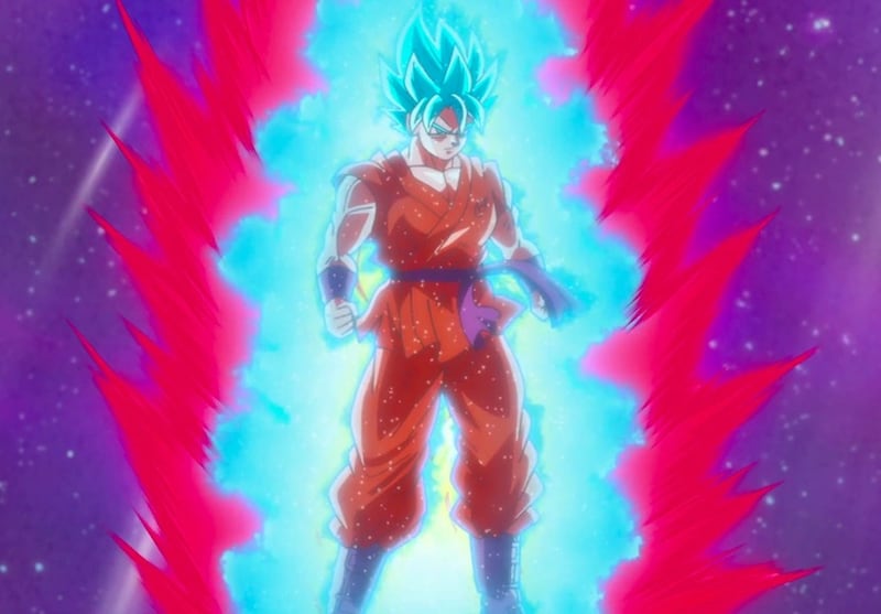Goku en Super Saiyajin Blue con Kaioken - Dragon Ball Super