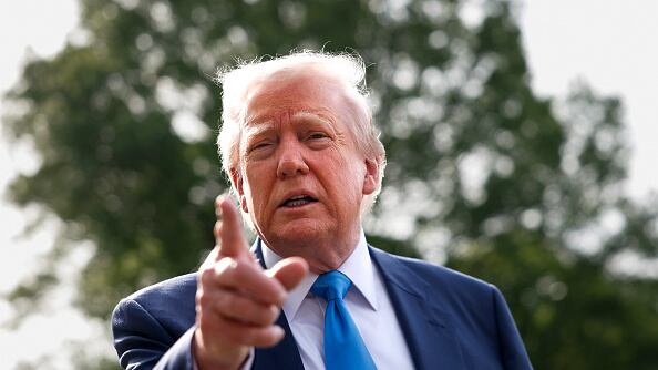 Presidente Donald Trump en el funeral del papa Francisco.