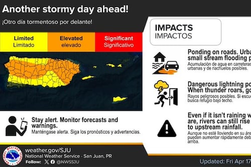 Pronostican otro día tormentoso y con riesgo de inundaciones
